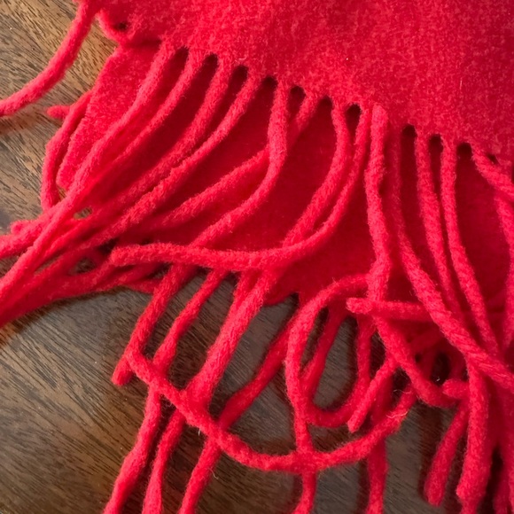 Red Striped Burberry Scarf - Picture 3 of 7
